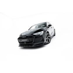 MAXTON DESIGN front splitter for Audi A3 Sedan 8Y Facelift, glossy black, V1