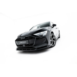 MAXTON DESIGN front splitter for Audi A3 Sedan 8Y Facelift, glossy black, V2