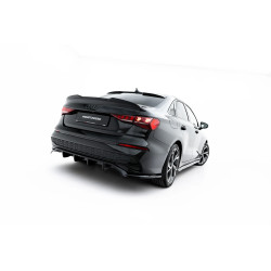 MAXTON DESIGN rear splitter for Audi A3 Sedan 8Y Facelift (with vertical bars), glossy black