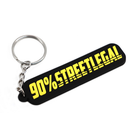 keychains PVC rubber keychain "90% Street Legal" | races-shop.com