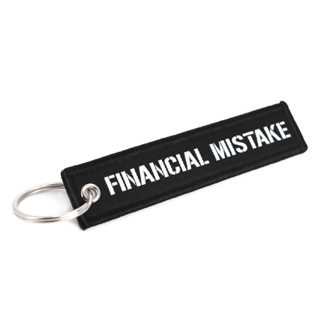 keychains Jet tag keychain "Financial Mistake" | races-shop.com