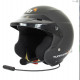 Open face helmets Helmet Turn One Jet-RS with FIA 8859-2015, Hans, black with intercom | races-shop.com
