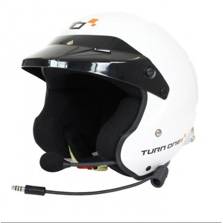 Open face helmets Helmet Turn One Jet-RS with FIA 8859-2015, Hans with intercom | races-shop.com