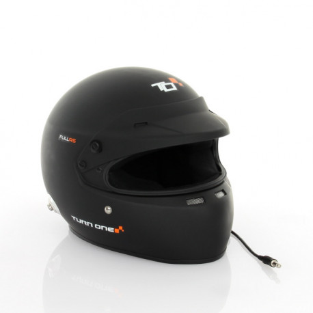 Full face helmets Helmet Turn One Jet-RS with FIA 8859-2015, Hans, black with intercom | races-shop.com