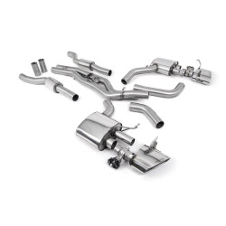 Milltek Cat-back exhaust resonated for Audi RS6 V8 bi-turbo in Performance Edition (C8) (non-GPF) 2020+ - Polished tips