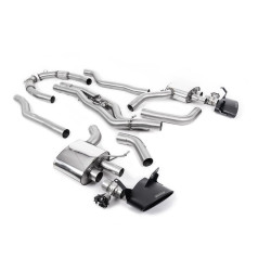 Milltek Cat-back exhaust (loudest) for Audi RS7 4.0 V8 bi-turbo (C8) (non-GPF) 2019+ - Cerakote black tips