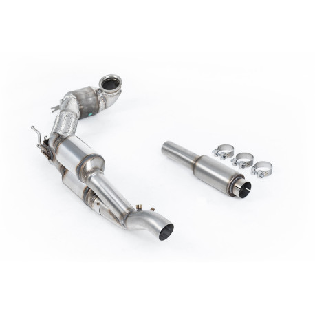 Milltek exhaust systems Milltek HJS ECE downpipe with sports cat for Audi S3 2.0TFSI Quattro Saloon/Sedan 310PS & 333PS (8Y) (GPF) 2020+ | races-shop.com