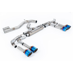 Milltek GPF-back exhaust (loudest) for Audi S3 Saloon/Sedan 310PS & 333PS (8Y) (GPF) 2020+ - Burnt/blue titanium tips