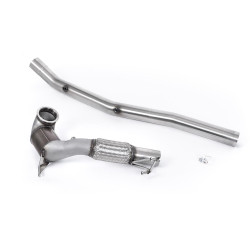 Milltek Large-bore downpipe with sports cat for Audi S3 2.0TFSI Quattro Saloon/Sedan 310PS (8Y) (non-GPF, HJS cat) 2022+