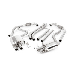 Milltek Cat-back exhaust (louder) for Audi S4 3.0 Turbo V6 (B9) (non-GPF) 2016+ - Polished GT-90 tips