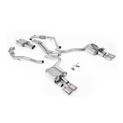 Milltek Cat-back resonated for Audi S5 V6 Turbo Coupe (B9) (Sport Diff, RHD, with brace bars) 2017+ - Polished tips