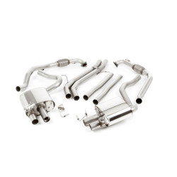 Milltek Cat-back exhaust non-resonated for Audi S5 3.0 V6 Turbo Coupe/Cabrio (B9) (non Sport Diff) 2017+ - Black tips
