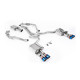 Milltek exhaust systems Milltek Cat-back exhaust resonated quad burnt/blue titanium tips for Audi S5 3.0 V6 Turbo Sportback (B9) 2017+ | races-shop.com