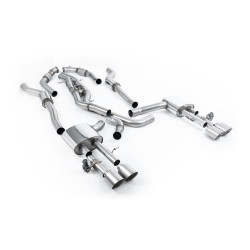 Milltek Cat-back exhaust resonated twin titanium tips for Audi S8 4.0 TFSI V8 Saloon/Sedan (D5) (non-GPF) 2020+