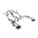 Milltek Cat-back exhaust resonated for Audi S8 4.0 TFSI V8 Saloon/Sedan (D5) (non-GPF, SWB) 2020+ - Carbon tips