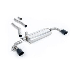 Milltek GPF-back exhaust for BMW 1 Series 128ti 5 Door 2021+ - Cerakote black tips