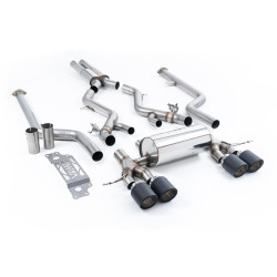 Milltek Cat-back exhaust resonated for BMW M2 Coupe (non-GPF) 2023+ - Carbon tips