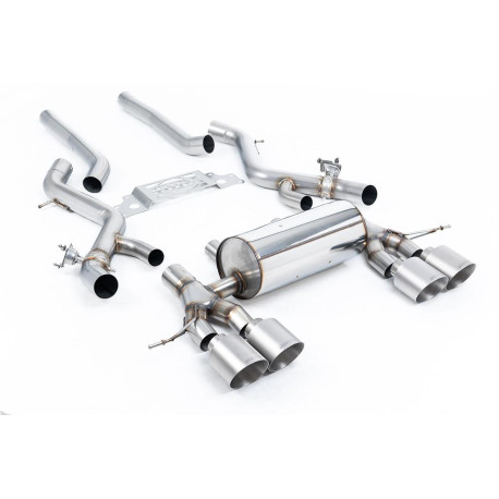 Milltek exhaust systems Milltek Secondary cat-back exhaust non-resonated for BMW M2 Coupe (non-GPF) 2023+ - Brushed titanium tips | races-shop.com