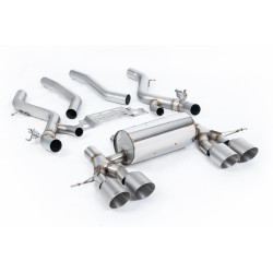 Milltek GPF-back exhaust for BMW M2 Coupe (GPF) 2023+ - Brushed titanium tips