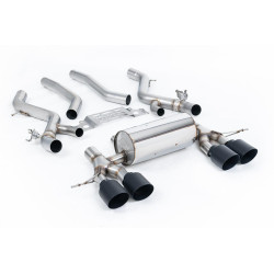 Milltek GPF-back exhaust for BMW M2 Coupe (GPF) 2023+ - Cerakote black tips