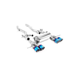 Milltek Axle-back exhaust for BMW M2 Coupe (GPF) 2023+ - Burnt/blue titanium tips