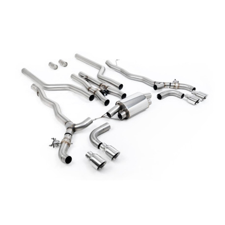 Milltek exhaust systems Milltek Cat-back exhaust for BMW M5 (F90) 4.4l Twin Turbo (GPF) 2020-2021 - Quad polished tips | races-shop.com