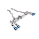 Milltek exhaust systems Milltek GPF-back exhaust for BMW M5 (F90) 4.4l Twin Turbo (GPF) 2020-2021 - Quad burnt/blue titanium tips | races-shop.com