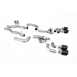 Milltek GPF-back exhaust valved for BMW M8 (F93) 4.4l V8 Twin Turbo Gran Coupe LCI (GPF) 2021+ - Carbon tips