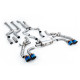 Milltek exhaust systems Milltek Downpipe-back exhaust for BMW X4 X4M/X4M Comp 3.0 (G02) (GPF) 2022+ - Burnt/blue titanium tips | races-shop.com