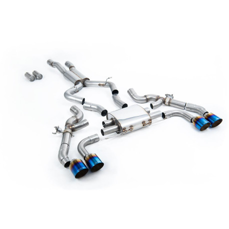 Milltek exhaust systems Milltek GPF-back exhaust for BMW X4 X4M/X4M Comp 3.0 (G02) (GPF) 2022+ - Burnt titanium tips | races-shop.com