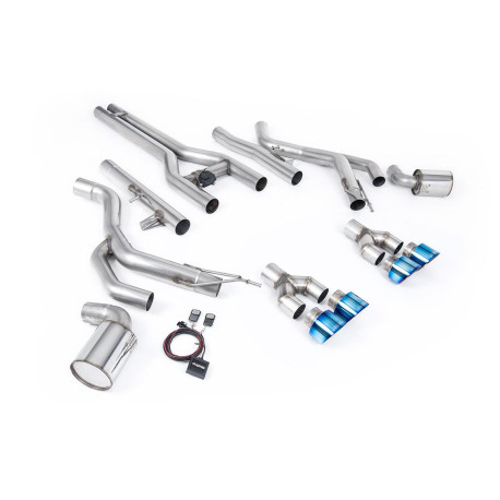 Milltek exhaust systems Milltek Front pipe-back exhaust for Dodge Challenger SRT Hellcat (non-GPF) 2015-2022 - Titanium tips | races-shop.com