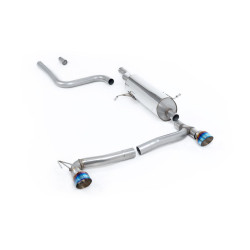 Milltek GPF-back exhaust resonated for Ford Fiesta Mk8 1.0T EcoBoost ST-Line 3 & 5 Door (GPF) 2019+ - Burnt/blue titanium tips
