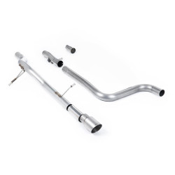 Milltek GPF-back exhaust (louder) brushed titanium tips for Ford Fiesta Mk8 1.0T EcoBoost ST-Line 3 & 5 Door (GPF, GT-90) 2020+