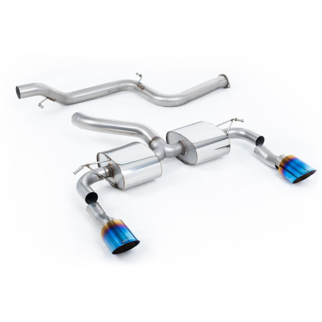 Milltek exhaust systems Milltek Cat-back exhaust (louder) for Ford Focus MK2 RS 2.5T 305PS (non-GPF) 2009-2010 - Dual burnt titanium tips | races-shop.com