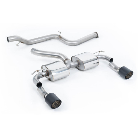Milltek exhaust systems Milltek Cat-back exhaust (louder) for Ford Focus MK2 RS 2.5T 305PS (non-GPF) 2009-2010 - Carbon tips | races-shop.com