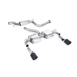 Milltek Cat-back exhaust (quieter) for Ford Focus MK2 RS 2.5T 305PS (non-GPF) 2009-2010 - Carbon tips