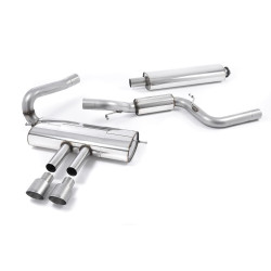 Milltek Cat-back exhaust (quieter) for Ford Focus Mk3 ST Estate/Sedan/Limousine (non-GPF) 2012-2018 - Titanium tips