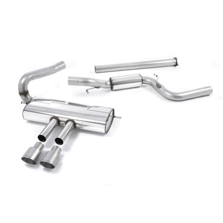 Milltek exhaust systems Milltek Cat-back exhaust non-resonated for Ford Focus Mk3 ST Estate/Sedan/Limousine (non-GPF) 2012-2018 - Titanium tips | races-shop.com