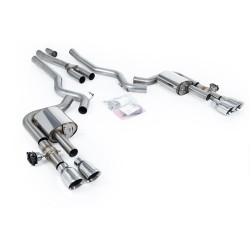 Milltek Cat-back exhaust non-resonated valved for Ford Mustang 2.3 EcoBoost (non-GPF) 2024+ - Polished tips