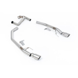 Milltek Axle-back exhaust for Ford Ranger 2.0TDCI 205PS Bi-Turbo Diesel (T9) (non-GPF) 2023+ - Brushed titanium tips
