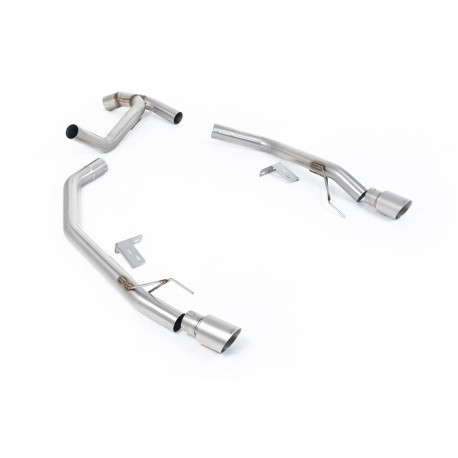 Milltek exhaust systems Milltek Axle-back exhaust for Ford Ranger 2.0TDCI 205PS Bi-Turbo Diesel (T9) (non-GPF) 2023+ - Brushed titanium tips | races-shop.com