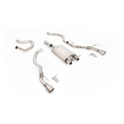 Milltek Front pipe-back exhaust for Ford Ranger 2.3 Turbo PHEV 281PS (T9) (non-GPF) 2023+ - Dual brushed titanium tips