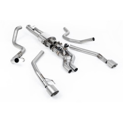 Milltek Cat-back exhaust valved for Ford Ranger Raptor Ranger 3.0 V6 Twin Turbo (non-GPF) 2023+ - Brushed titanium tips