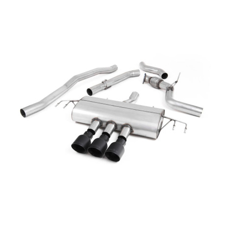 Milltek exhaust systems Milltek Cat-back exhaust (louder) for Honda Civic 1.5T Si 5 Door Hatch (FK7) (non-GPF) 2015+ - Cerakote black tips | races-shop.com