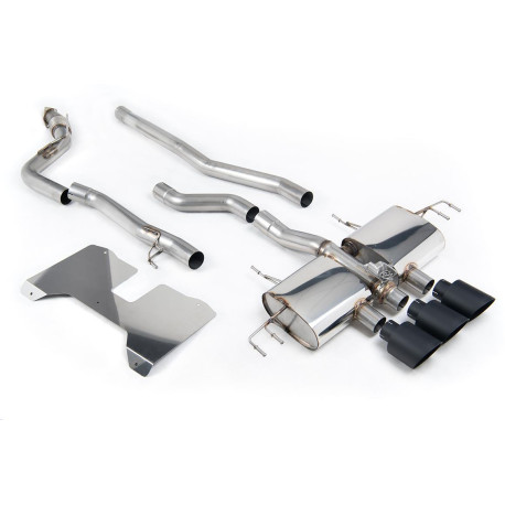 Milltek exhaust systems Milltek Cat-back (loudest) valved for Honda Civic Type R i-VTEC (FL5) (non-GPF) 2022+ - Cerakote black GT-115 tips | races-shop.com