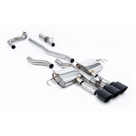 Milltek exhaust systems Milltek Cat-back exhaust part-resonated for Acura Integra Type S Turbo 320hp (DE5) (non-GPF) 2023+ - Cerakote black tips | races-shop.com