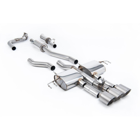 Milltek exhaust systems Milltek Cat-back exhaust resonated for Acura Integra Type S 2.0 Turbo 320hp (DE5) (non-GPF) 2023+ - Brushed titanium tips | races-shop.com