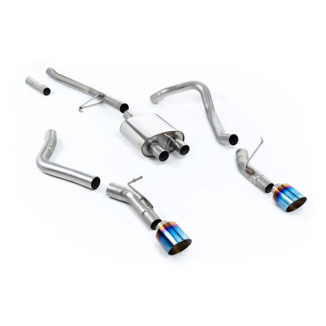 Milltek exhaust systems Milltek Cat-back exhaust for Jeep Gladiator 3.6 V6 (non-GPF, side exit) 2020+ - Burnt/blue titanium tips | races-shop.com