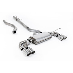 Milltek GPF-back exhaust (louder) for Land Rover Defender 130 2.0 I4 P300 & P400e (non-GPF) 2023+ - Quad polished tips