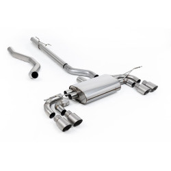 Milltek GPF-back exhaust (louder) for Land Rover Defender 130 2.0 I4 P300 & P400e (non-GPF) 2023+ - Quad titanium tips
